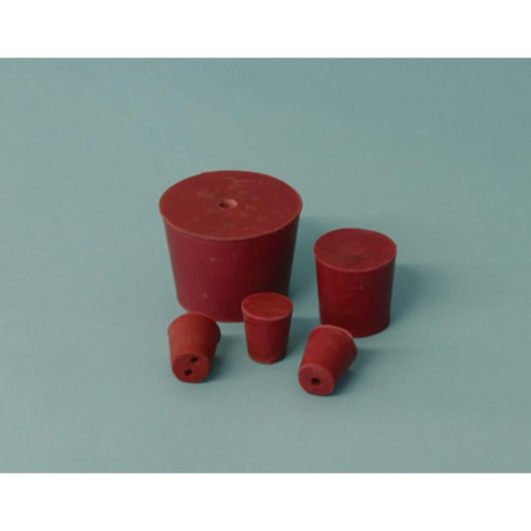 TAPON GOMA ROJA 2 ORIFICIOS DIAM. 27.5-32 MM
