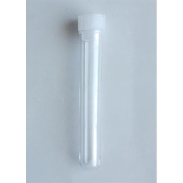 TUBO PS 16X100 MM CON TAPON BLANCO