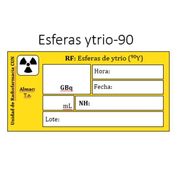 PEGATINA ESFERAS YTRIO-90 AMARILLO C/500
