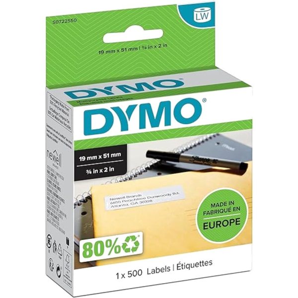 ETIQUETAS DYMO LW 19X51MM R/500