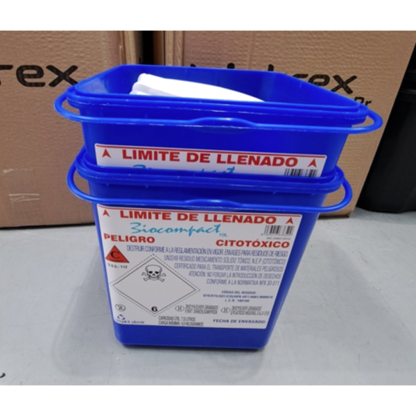 CONTENEDOR 5 LT AZUL CANCERIGENO
