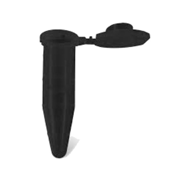 MICROTUBO 0.5ML PP NEGRO B/100