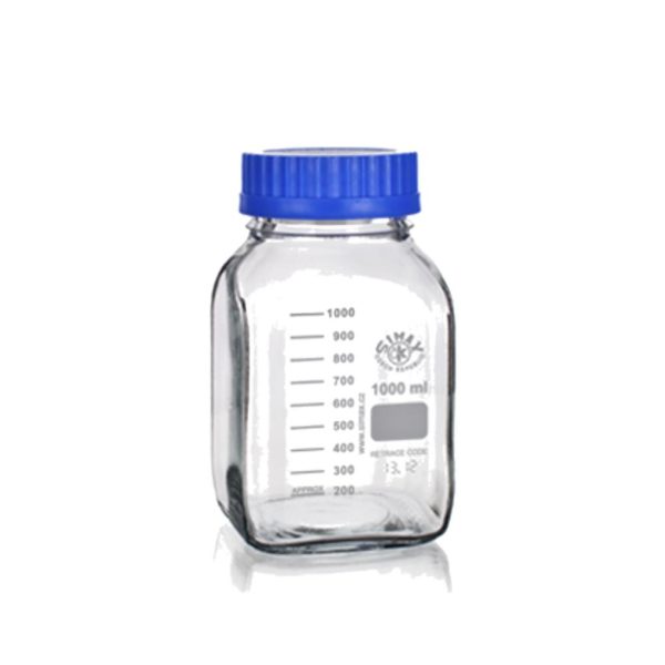 FRASCO VIDRIO ISO T/ROSCA AZUL 500 ML