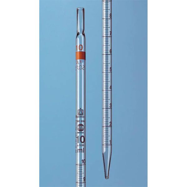 PIPETA GRADUADA VIDRIO 10 ML DIV.1/10