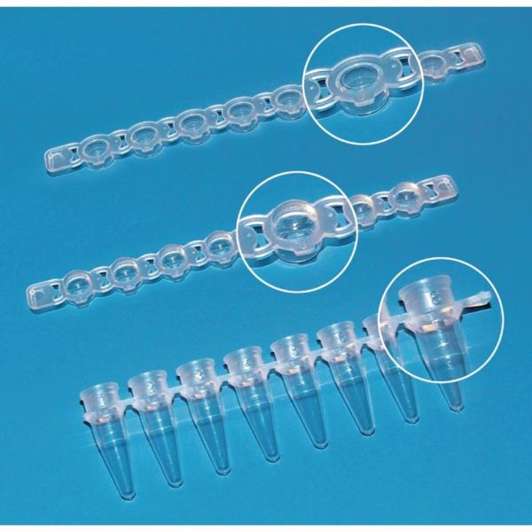 PCR CAPS STRIP OF 8 PP FLAT C/125