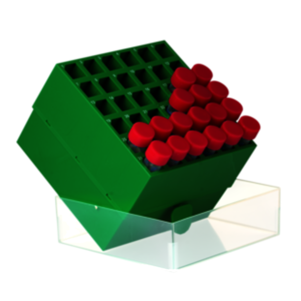 CAJA ALMACENAMIENTO 6X6 VERDE PP, C/2