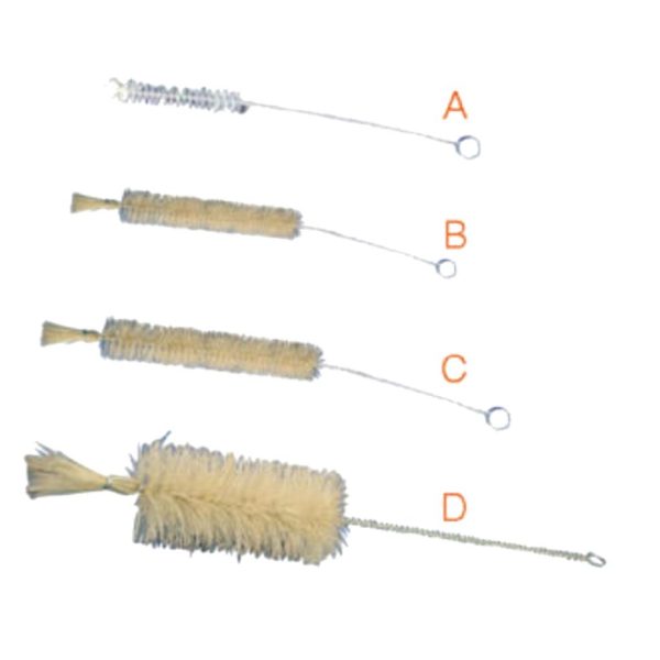 ESCOBILLA P/TUBOS ENSAYO NYLON C/2