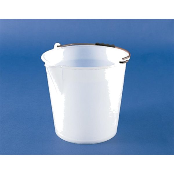 CUBO LDPE BLANCO GRADUADO CON PICO, 9 L