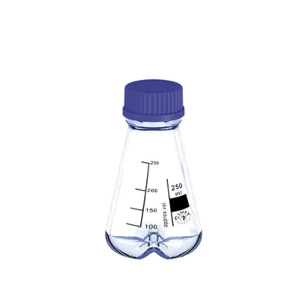 ERLENMEYER T/ROSCA C/DEFLECTORES 250ML P/10