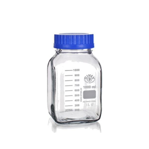 FRASCO ISO CUADRADO T/AZUL 2000 ML GL 80