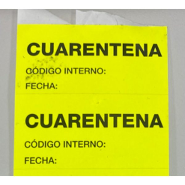 ETIQUETA ADHESIVA FOSFORITO AMARILLO C/500