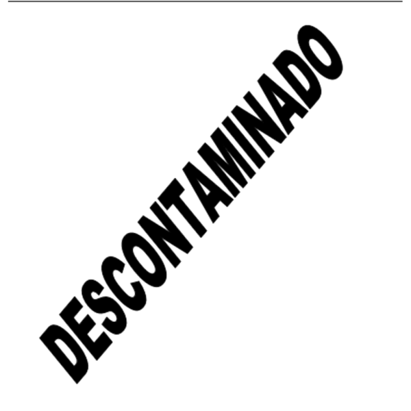 ETIQUETA DESCONTAMINADO C/1000