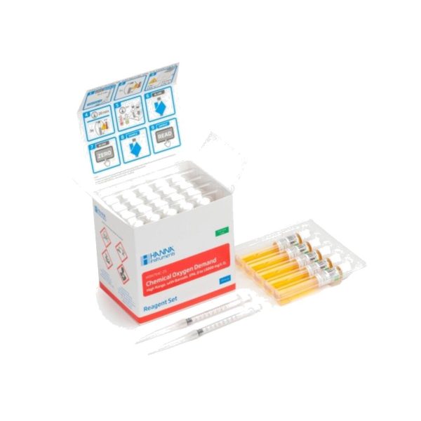 CUBETA TEST DQO RANGO MEDIO (0-1500MG/L) C/25
