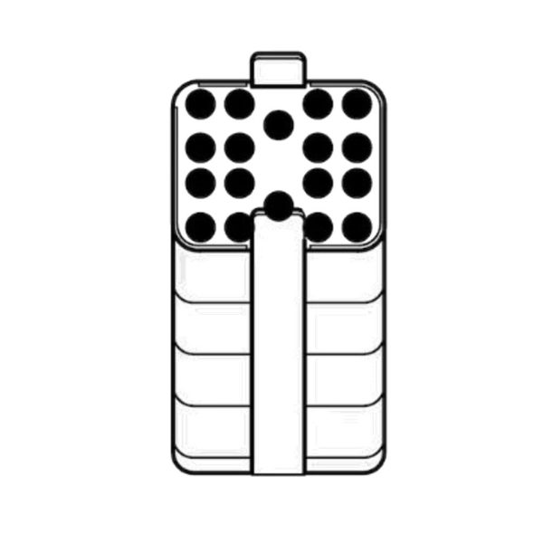 ADAPTADORES P/CUBO RECTANG. TUBO 5 ML C/2